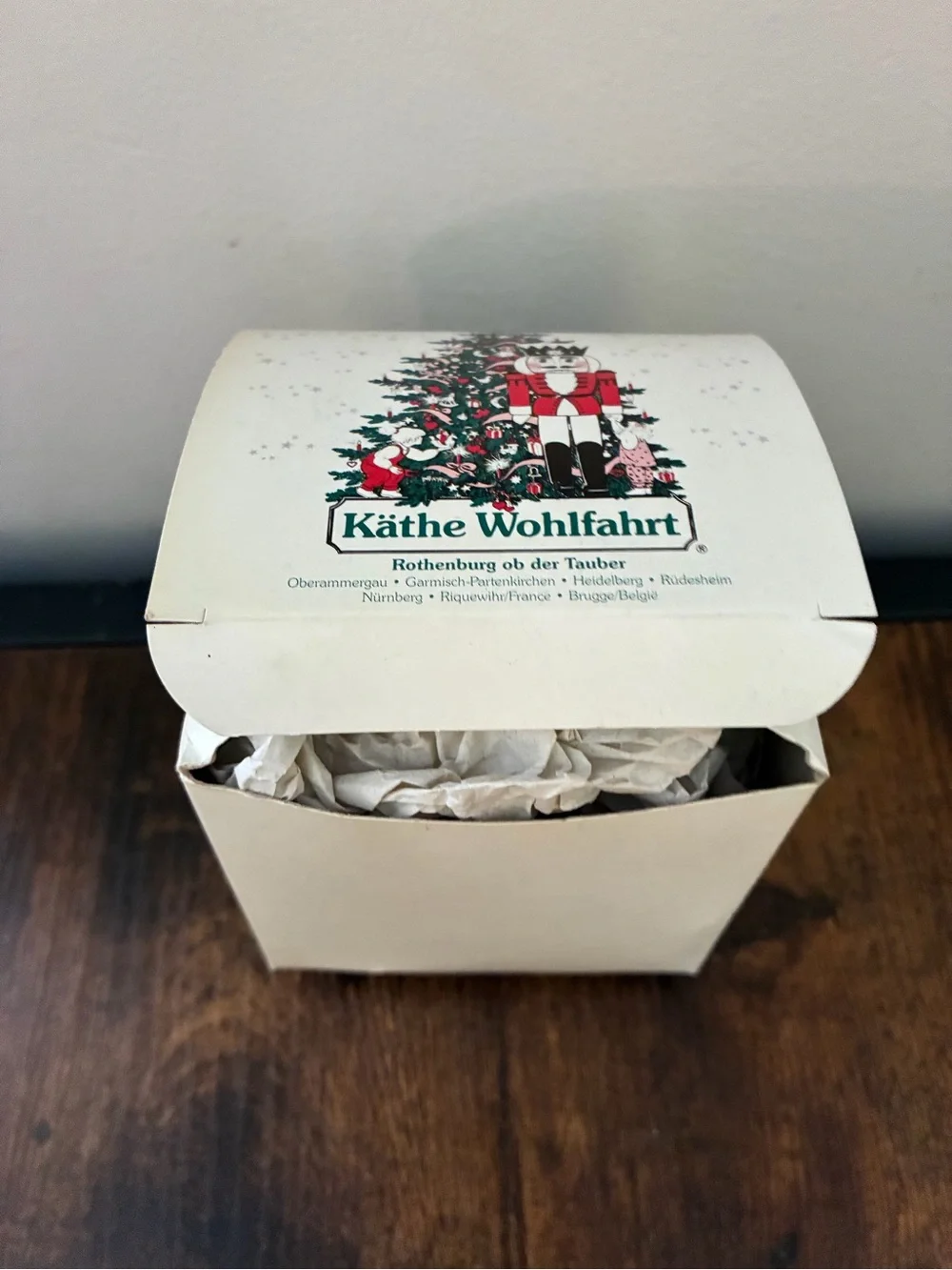Käthe Wohlfahrt Santa Claus Glass Christmas Ornament Made in Poland w/ Box